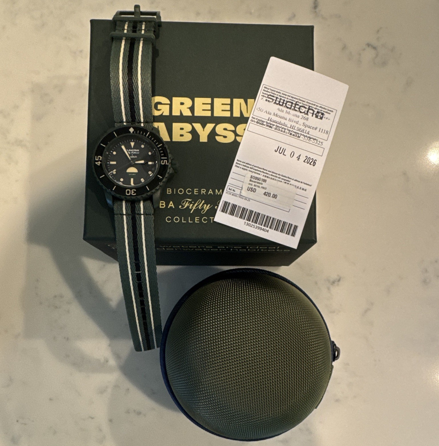 Blancpain x Swatch Fifty Fathoms Green Abyss