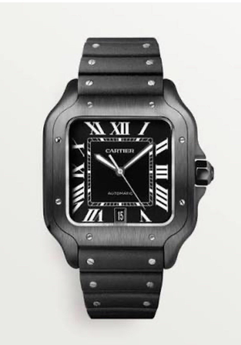 Cartier Santos Black Dial Large Size PVD WSSA0039 Unworn 2025