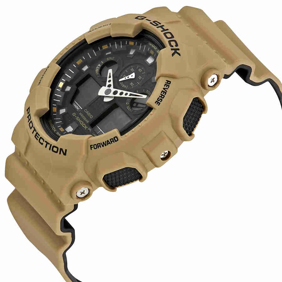 Casio G-Shock Black Dial Men’s Sand Beige Sports Watch GA100L-8A