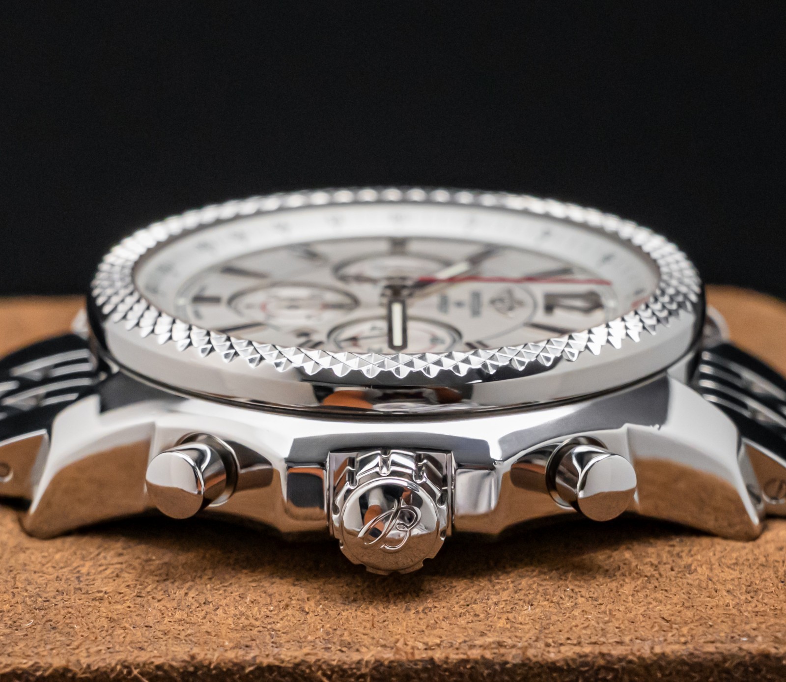 Breitling Bentley Barnato 42mm Silver Dial Box Papers SERVICED eBay Live A41390