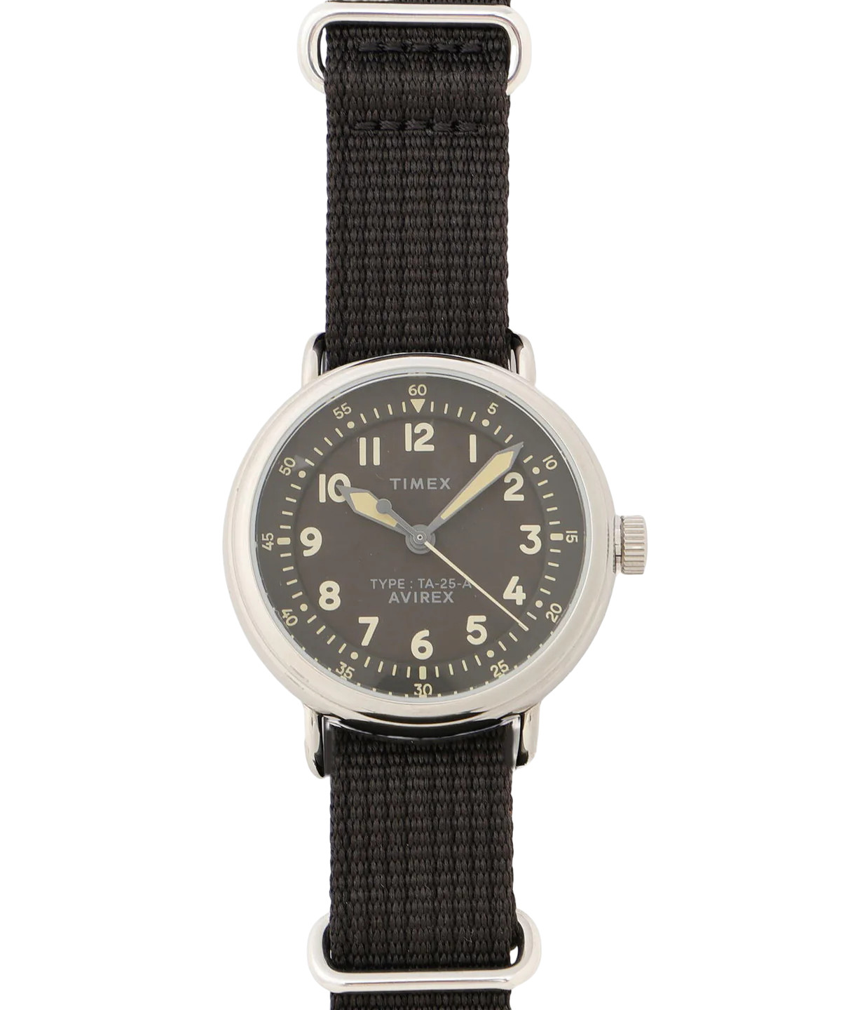 AVIREX TIMEX TYPE-25A 38mm Black Watch Polish MIDGET Reissue AVIREX 50th Anniv.