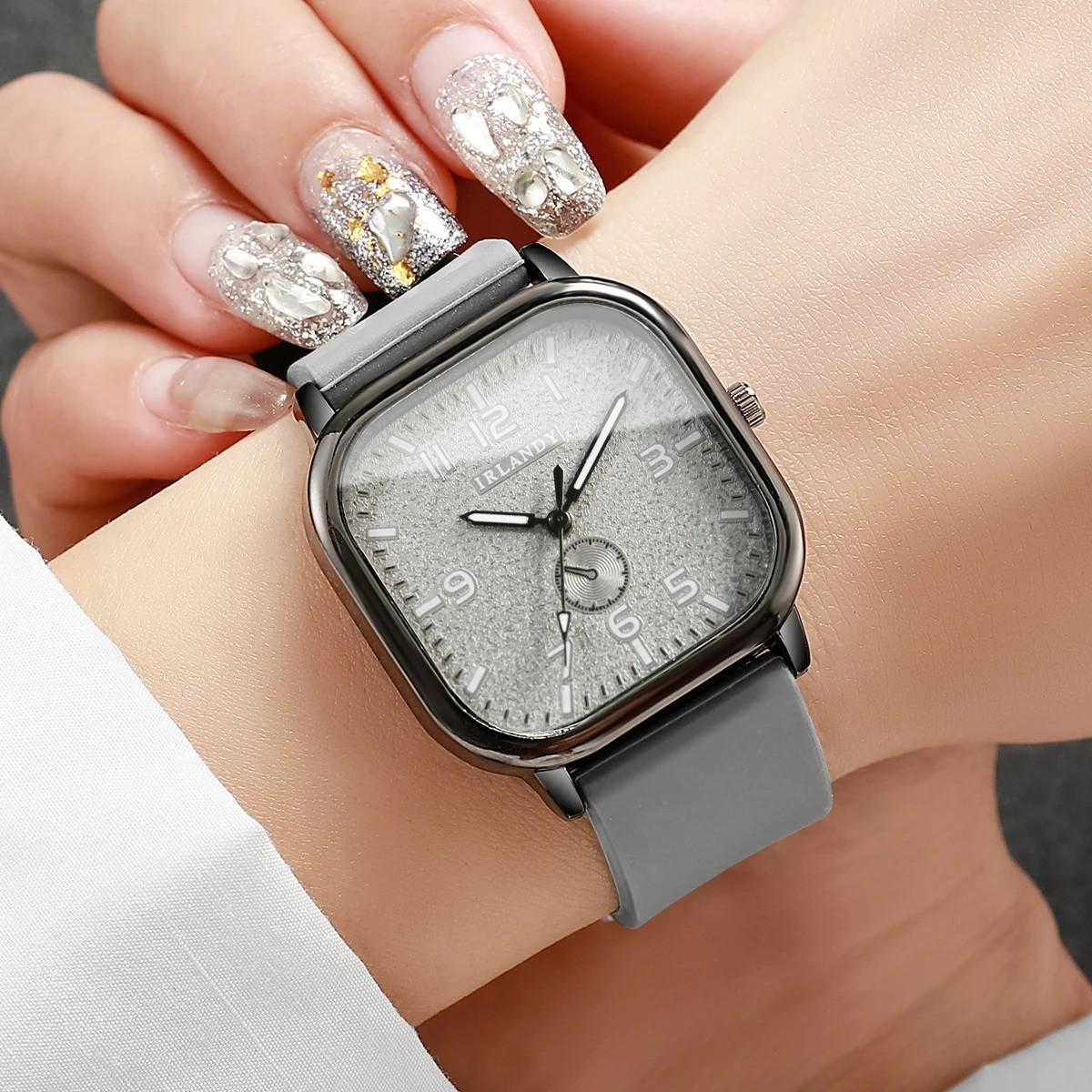 Square Silicone Watch Quartz Sports Casual Fashion Women Men Wristwatch USA