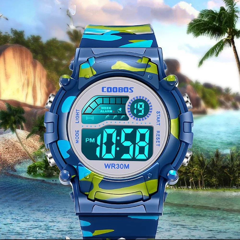 Kids Digital Sport Watch LED Waterproof Luminous Multifunction Wristwatch