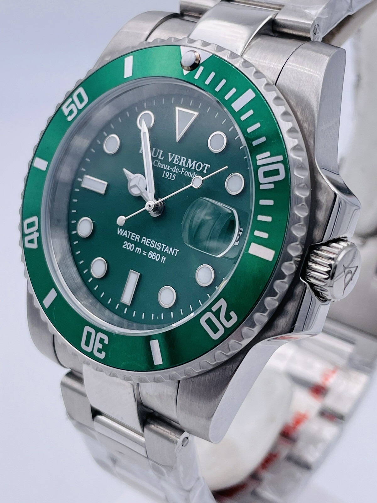 Paul Vermot NewSub 200m Automatic Seiko P211VO/410 Watch Hot Discount New