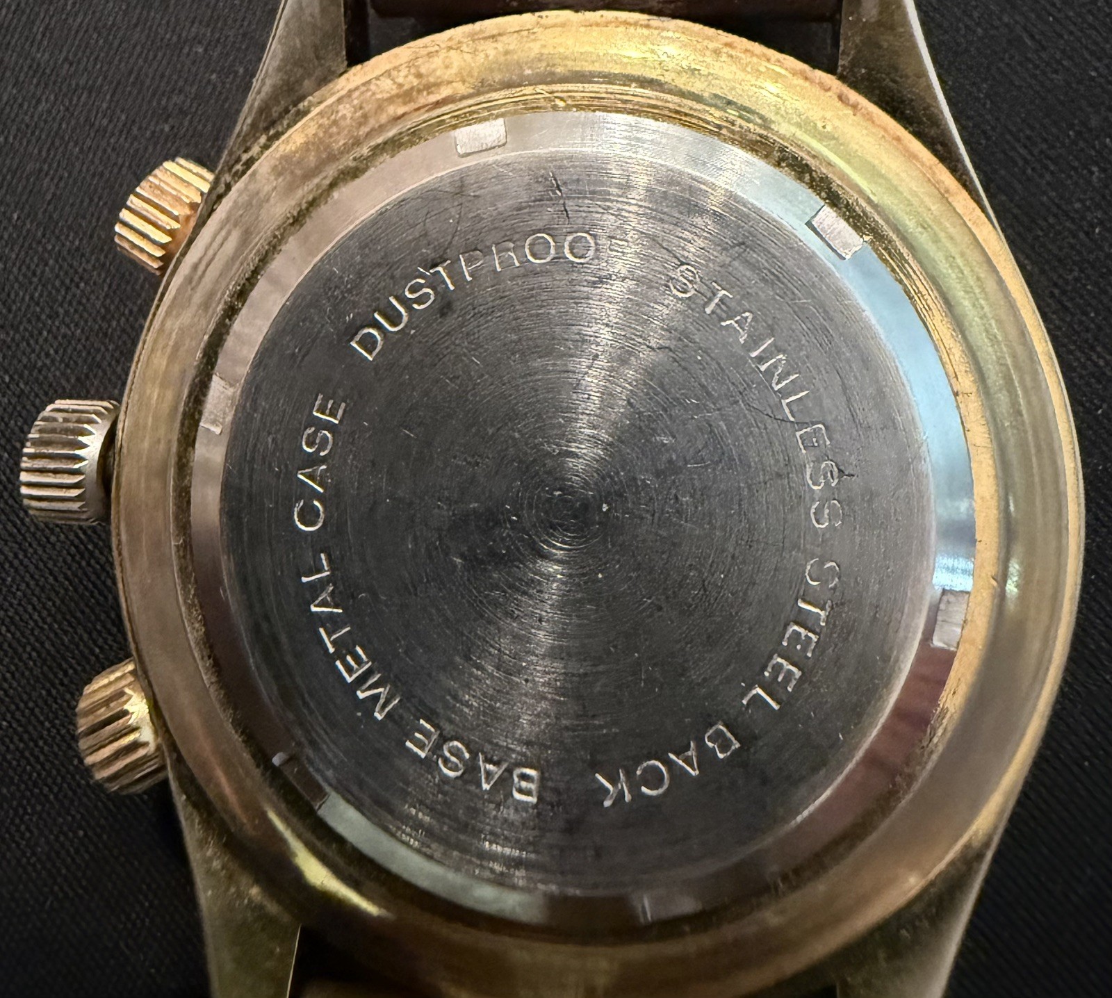 Gold Remington Electra Worldtimer Rotating Inner Bezel Manual Swiss Watch 42MM