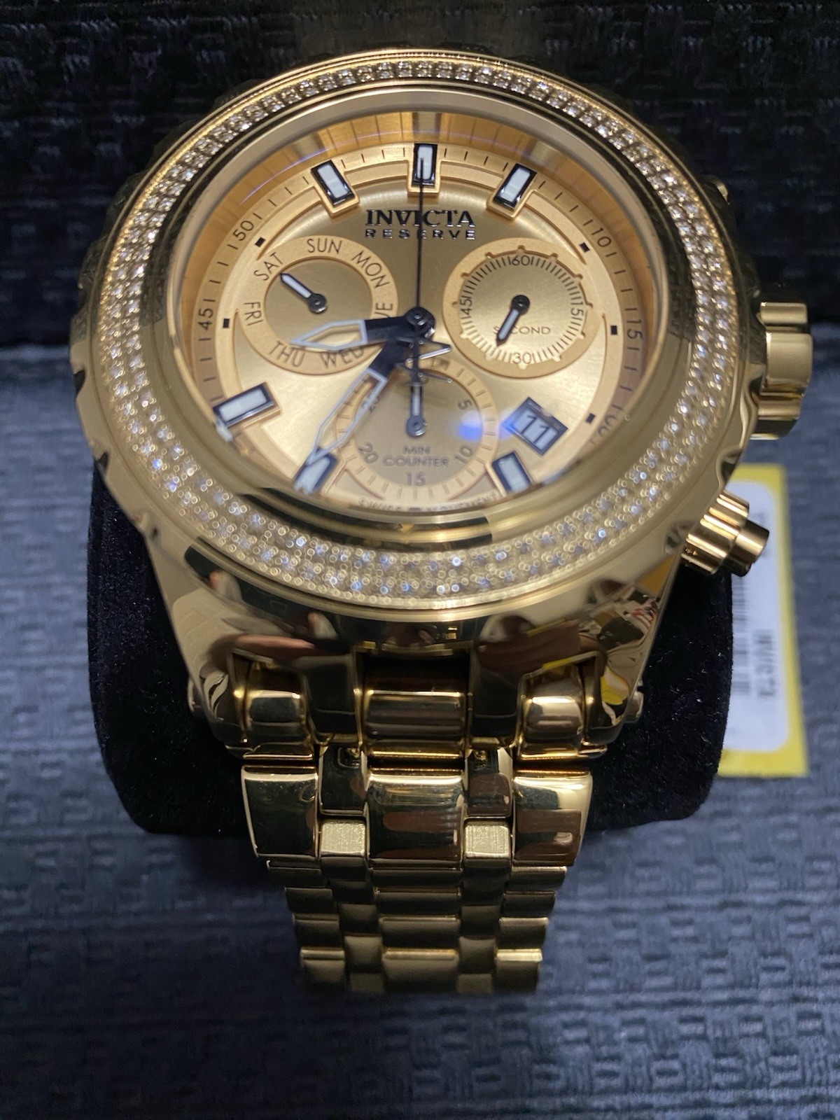 Invicta Reserve Subaqua Specialty.71 CTW Diamond Bezel Gold Watch, Model #37325