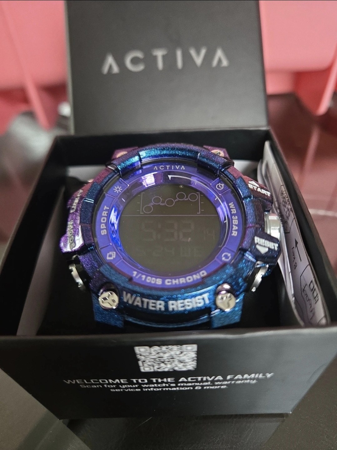 ACW8082-020 Activa X By Invicta Digital Unisex Purple Iridescent Watch 50mm