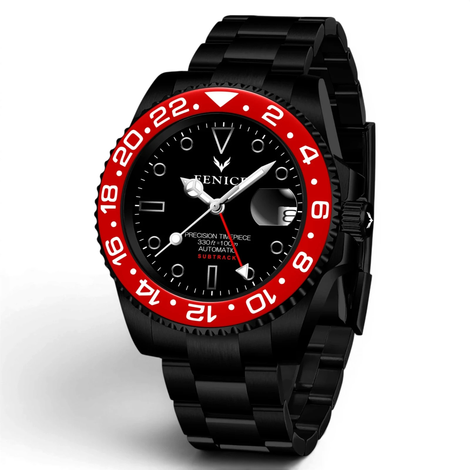 Phoenix Subtrack El Diablo Noir GMT 10ATM Automatic Watch with NH34A Movement