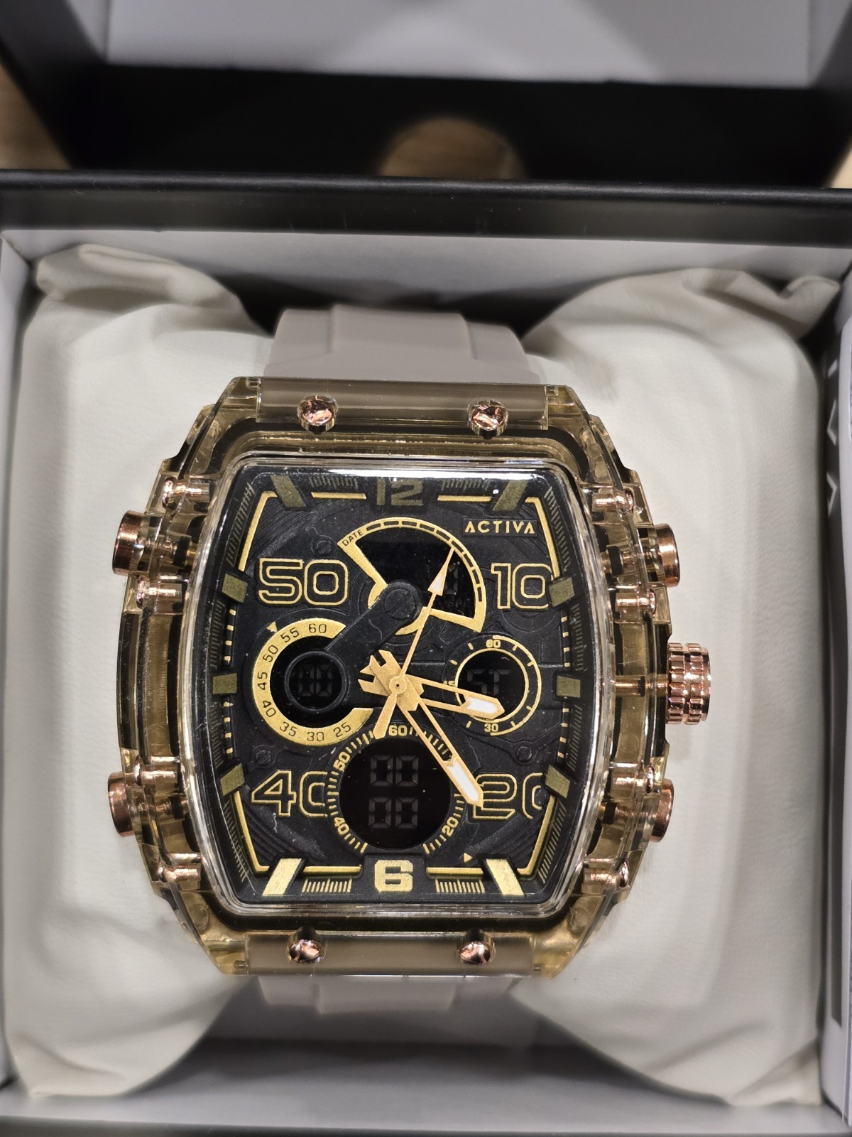 Activa X Invicta Digital Essentials Men’s Watch -.45mm, Apricot ACW8109-007 New