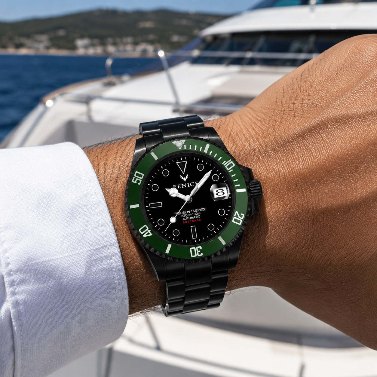 Fenice Subtrack Veridium Noir Automatic Watch 10ATM Miyota 21 Jewels