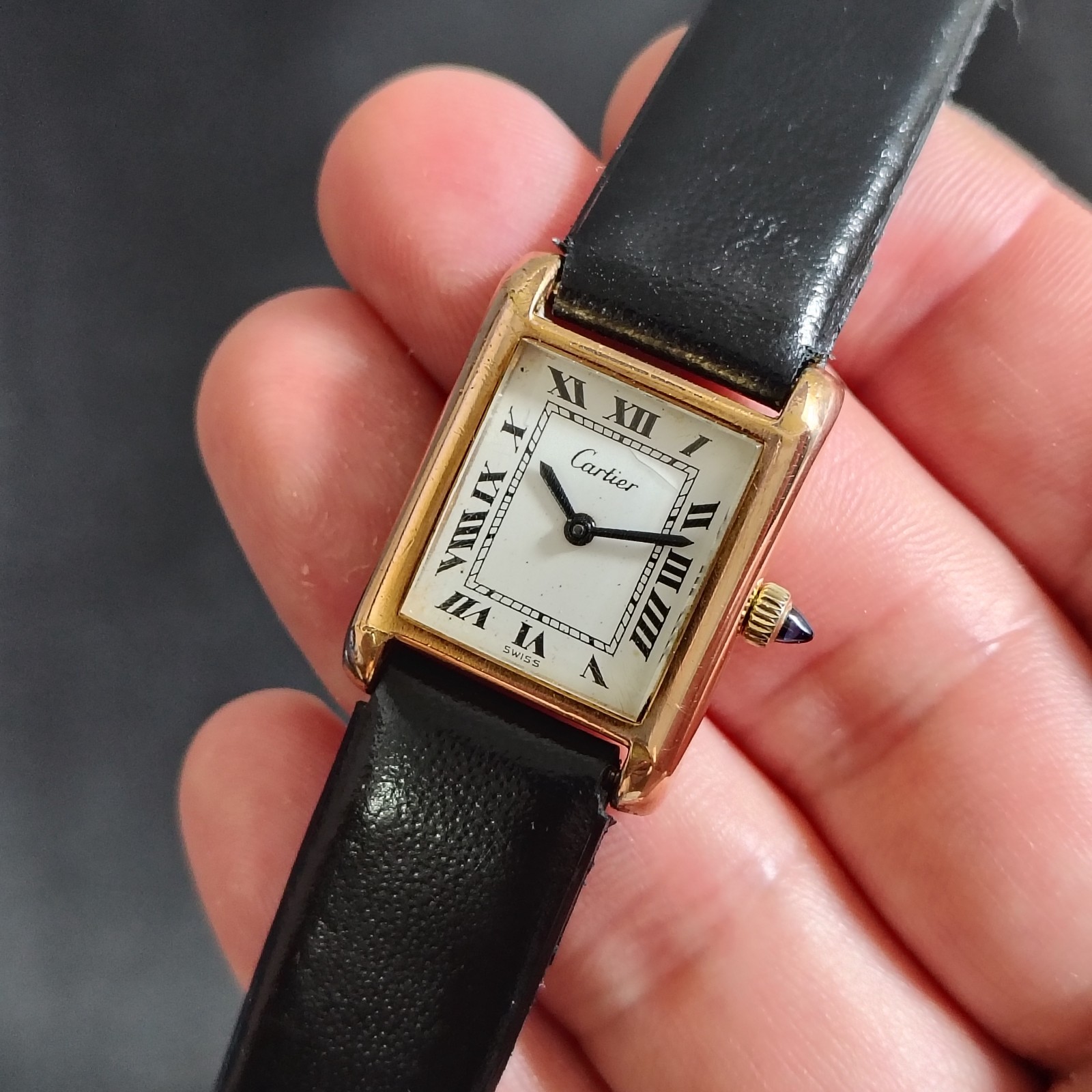 Vintage Cartier Tank Pre-must 18k Electroplated 1970s 21x28mm 551.2106