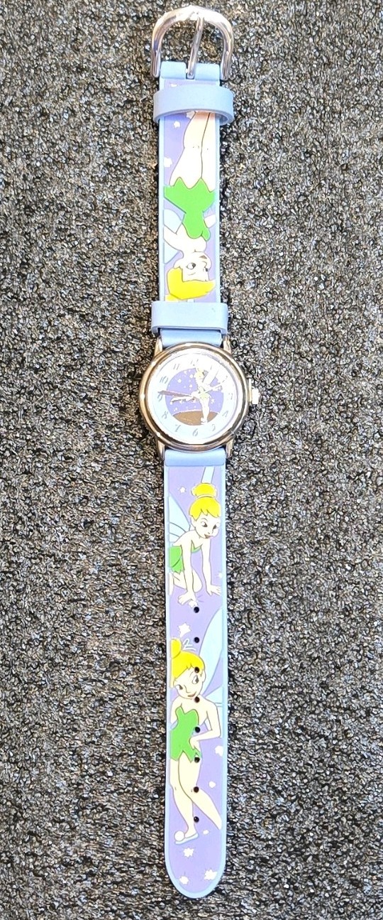 VTG Disney Parks Tinker Bell Purple Watch New Old Stock NOS Factory Seal Working