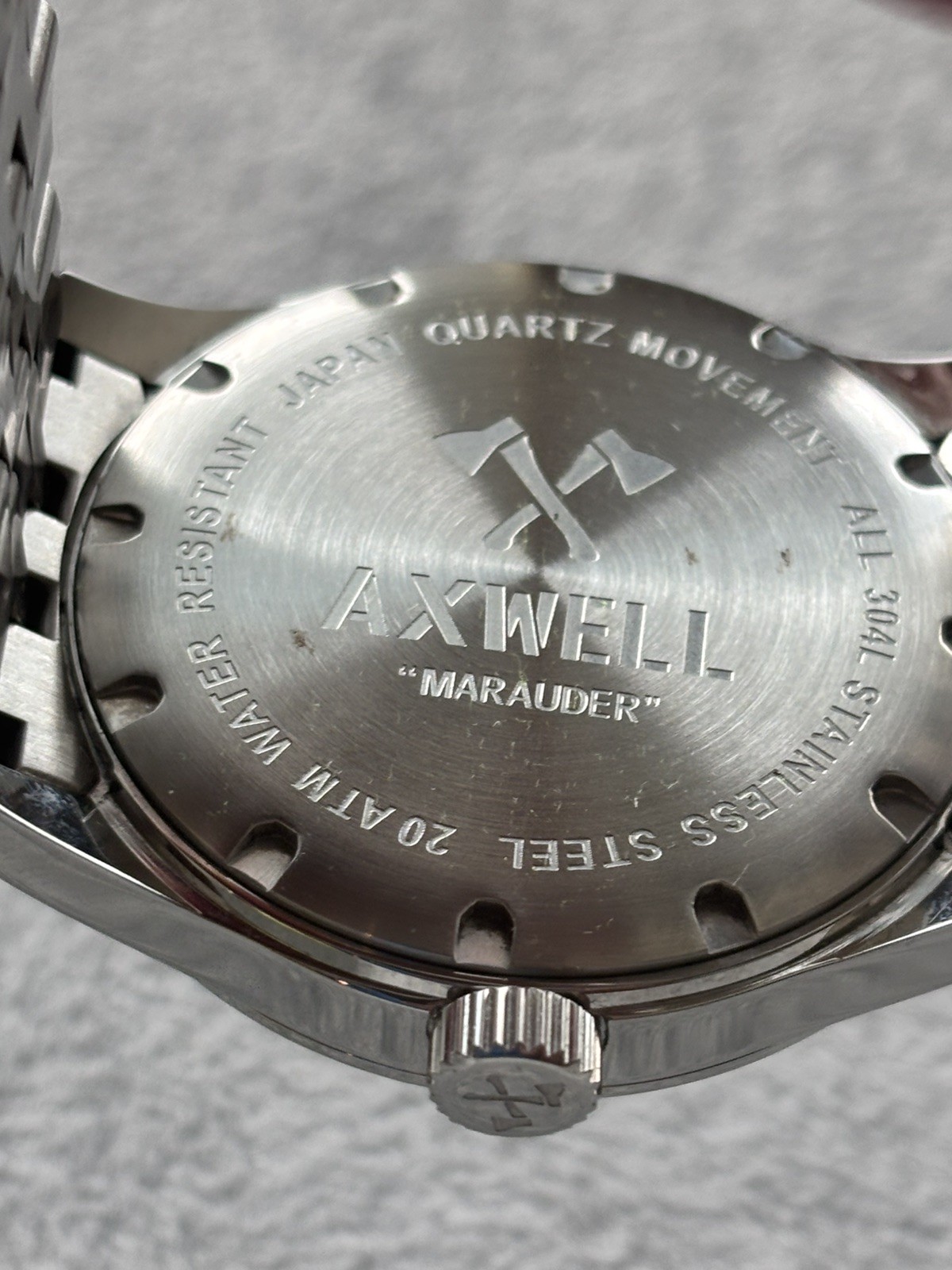 Axwell Marauder Bracelet Watch w/Date, Men’s Quartz Red/Burgundy dial