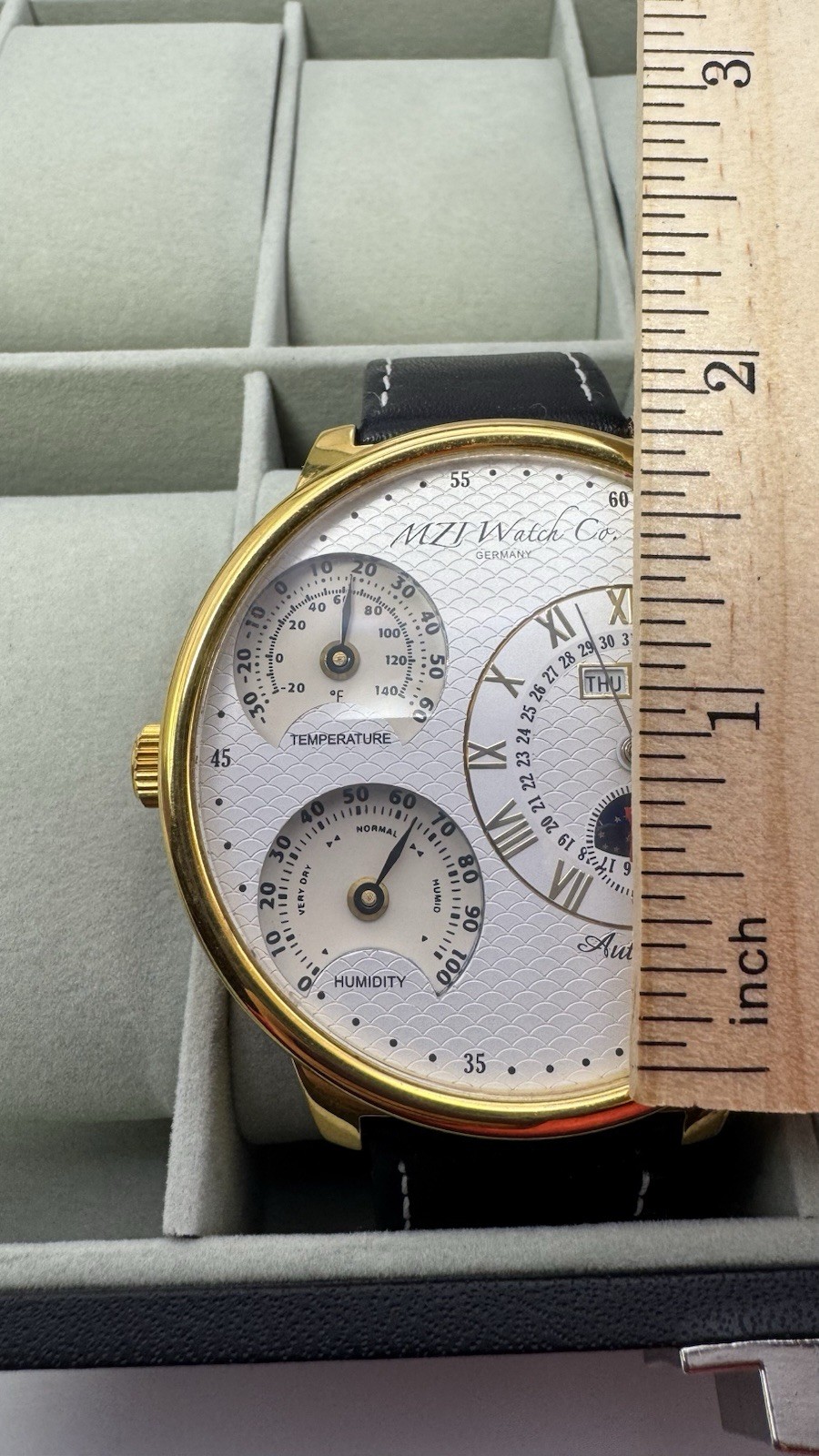 MZI WATCH CO GERMANY MILETUS LSS XXL AUTOMATIC MEN Humidity Temperature