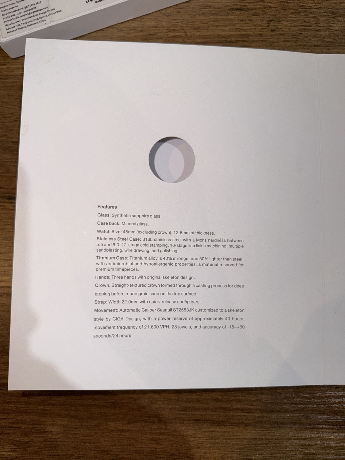 CIGA Design Z Series Automatic Mechanical NIB