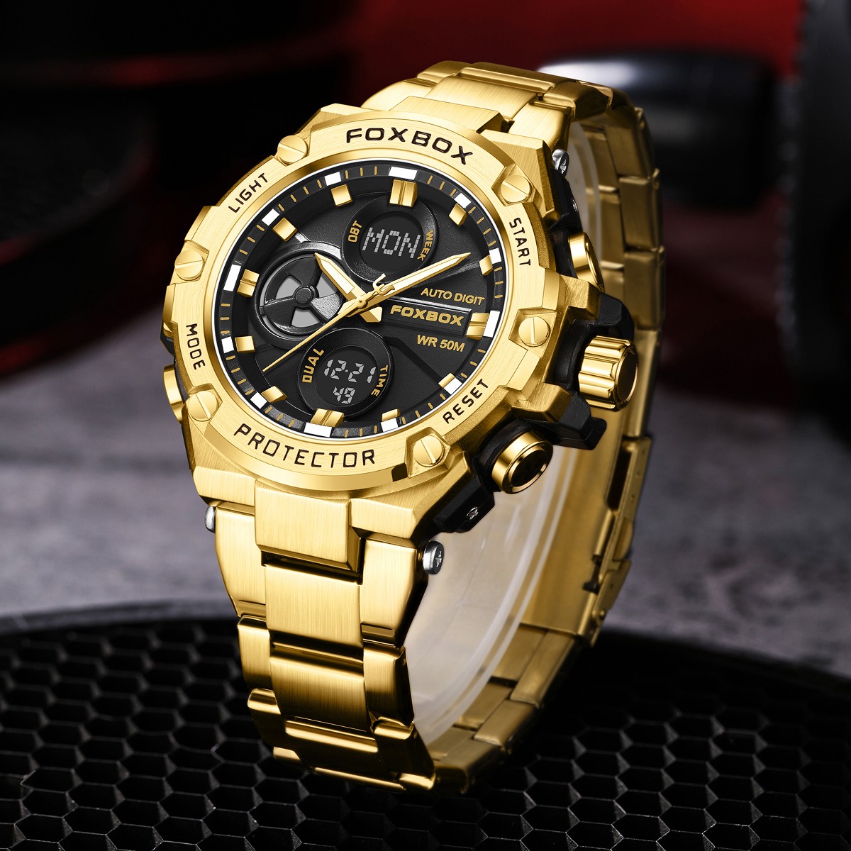 2025 Mens Diver Sport Wristwatch Stainless Steel Digital Luminous Quartz Watches