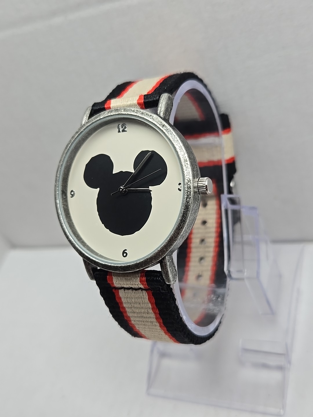 Rare Disney Mickey Mouse Ears Wrist Watch By Junk Food 0318 New Battery