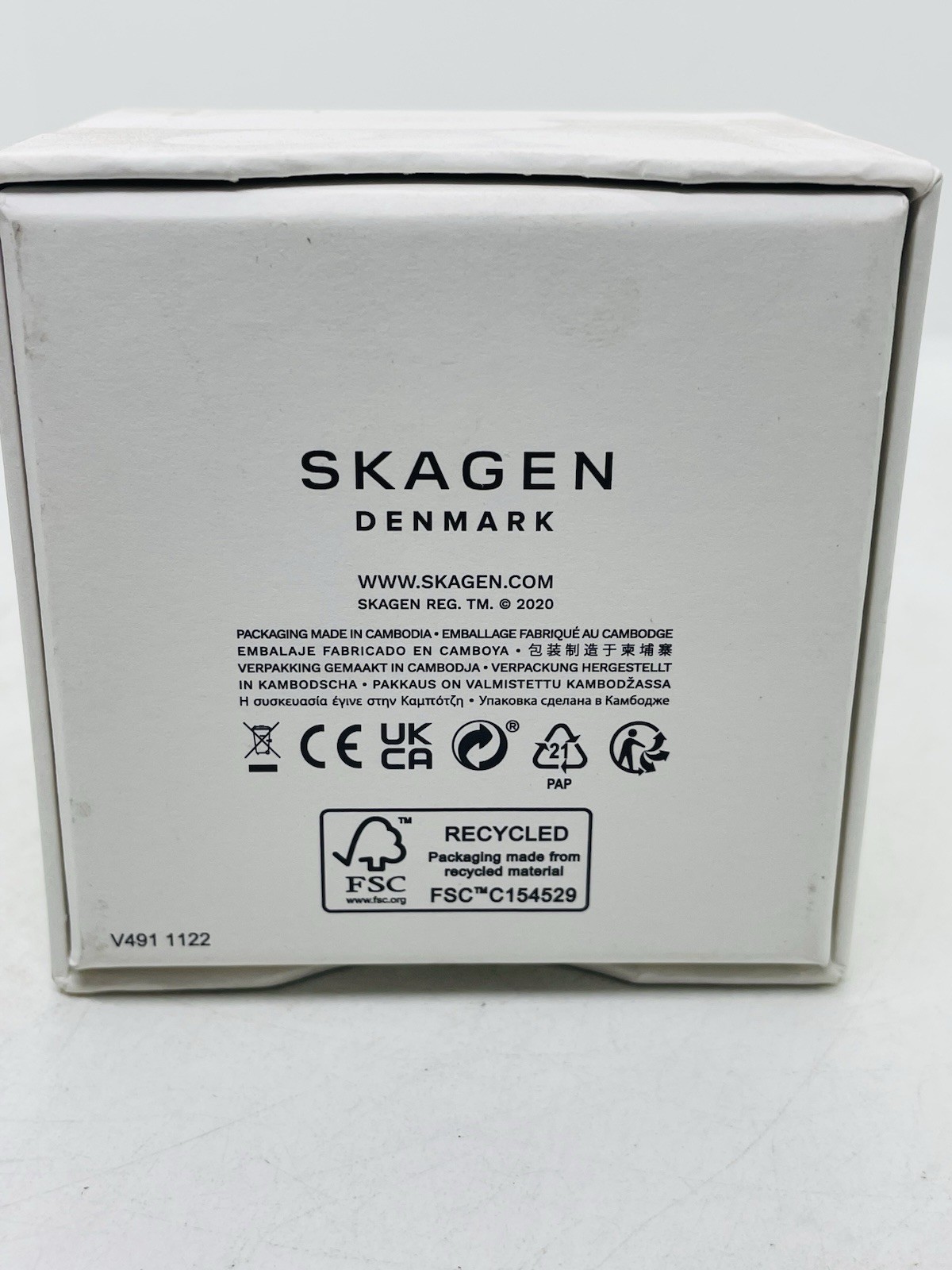 Skagen Denmark Men’s Leather Blue Brown Carmel Genuine Leather SKW6355 Watch