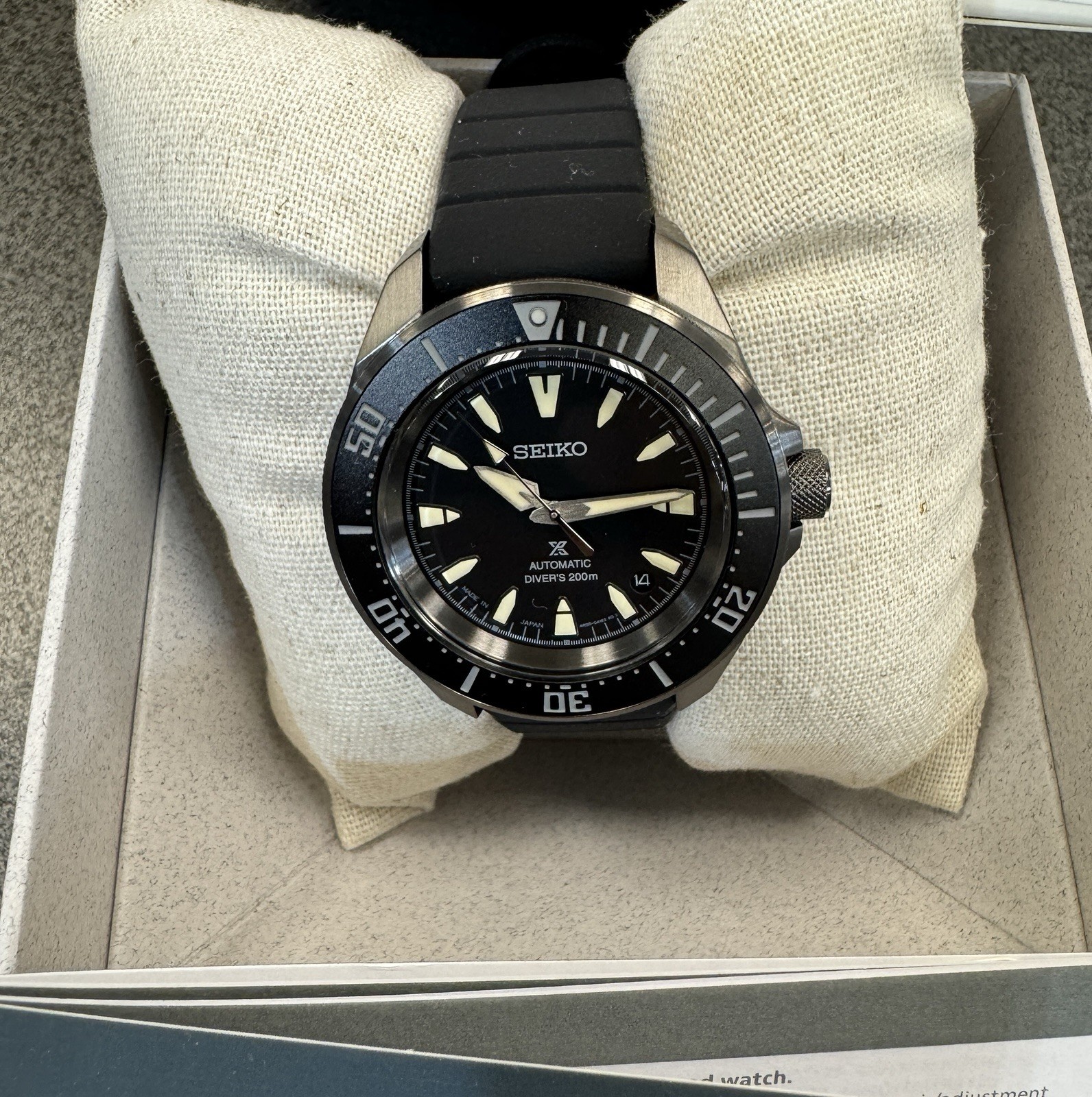 Seiko Prospex Sea Samurai Diver Black Dial Silicone Band Watch SRPL11 Japan New