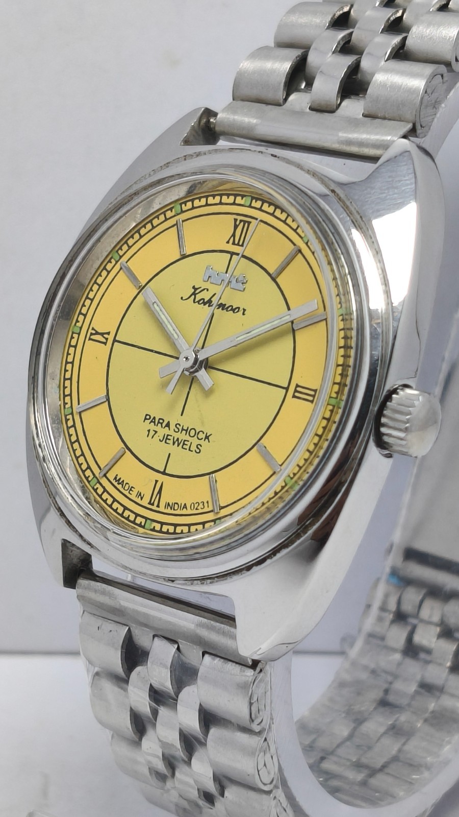 HMT Kohinoor 17J Hand Winding Wrist Watch For Men’s In Working Condition