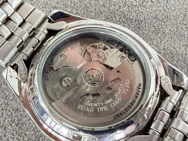 Seiko 5 Automatic Men’s Watch 7S26-01V0 21 Jewels See-Through Caseback 30mm