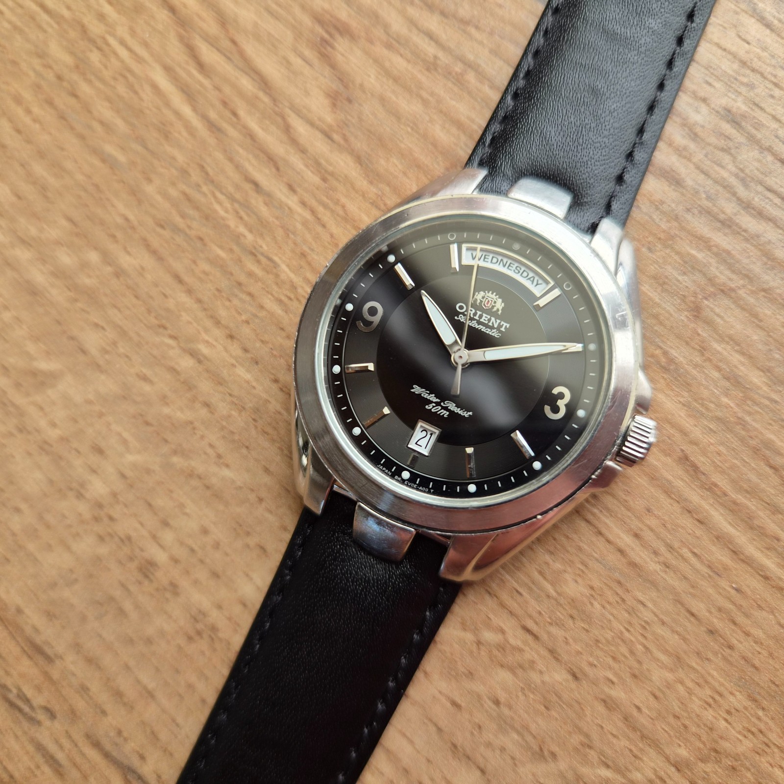 Rare Orient President day date Mechanical Automatic Japan Watch black watch