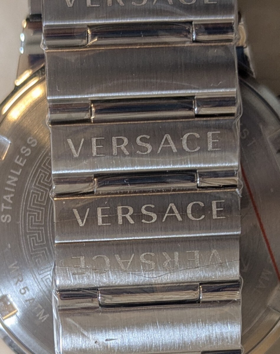 Versace Greca Logo Chrono Men’s Watch VEZ900121 Green & Silver Wristwatch