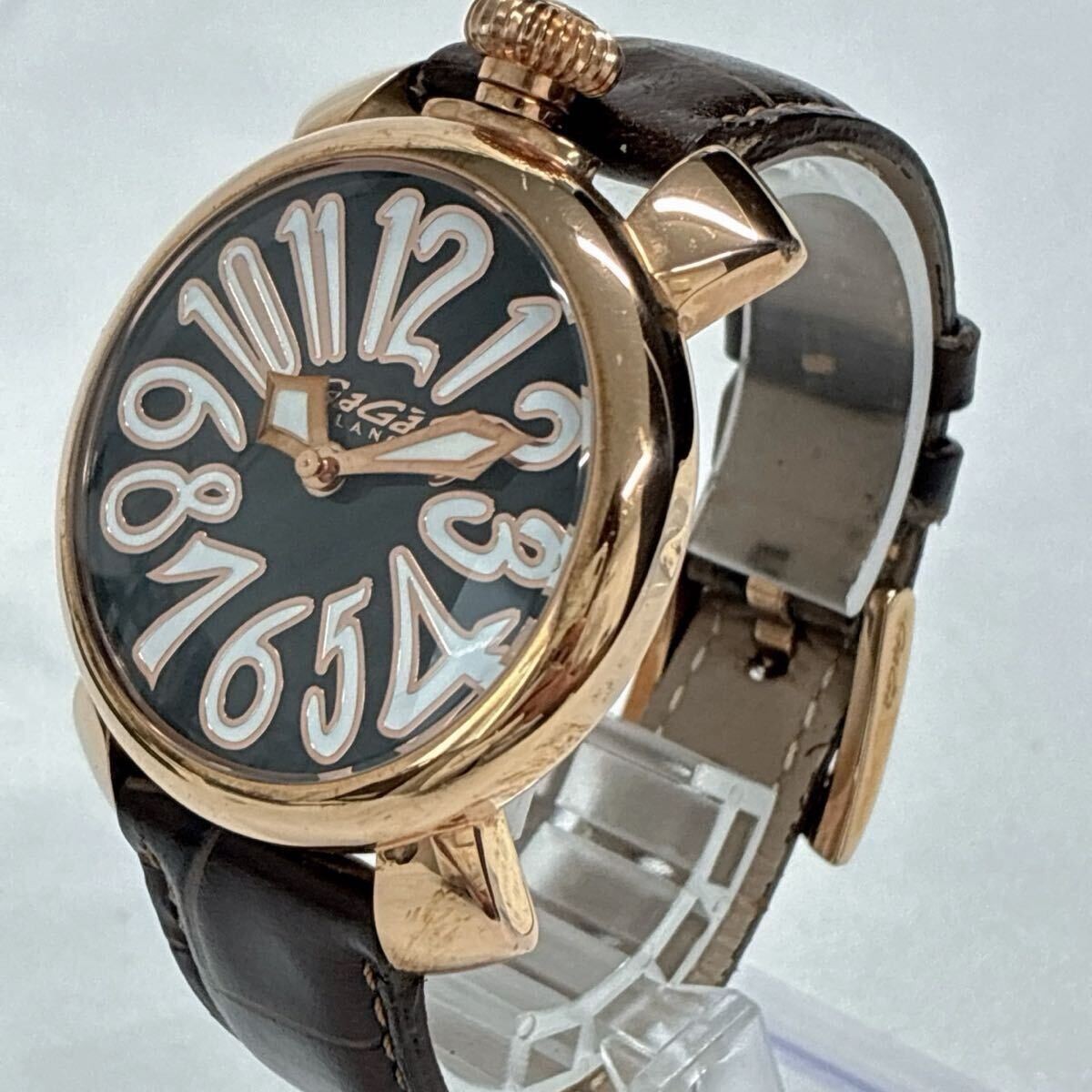 Gaga Milano Manuale 40 Stainless Steel 40mm Black Dial Quartz Unisex #WPW468 FS