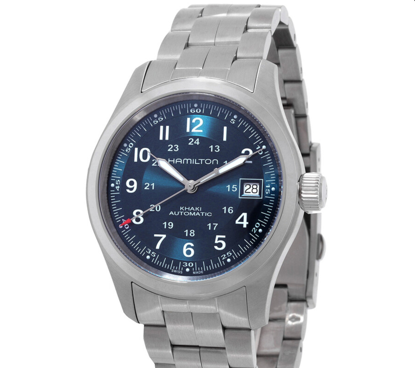 Hamilton Khaki Field Blue dial Auto 38mm Stainless steel Men’s Watch H70455140