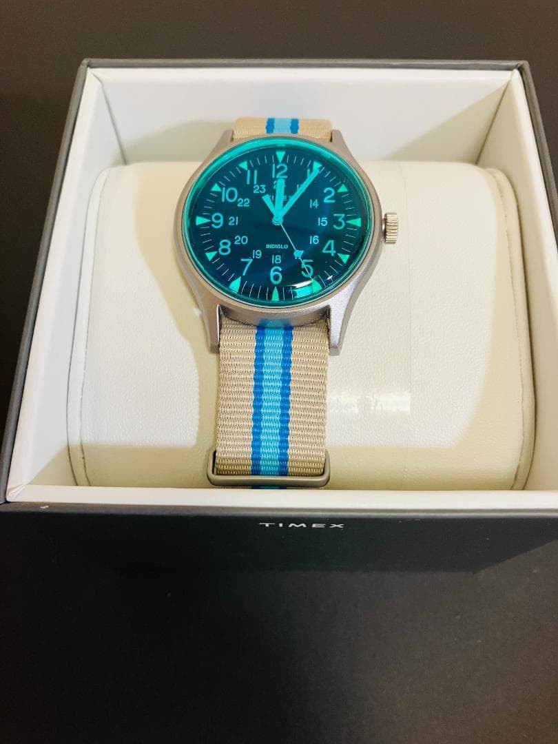 TIMEX TW2T25300 MK1 California Analog Nylon Wristwatch Sky Blue