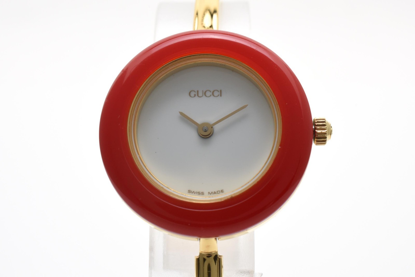 *NEAR MINT w/Case* GUCCI Change Bezel 12 Colors 11/12.2 Quartz Gold 26mm Women’s