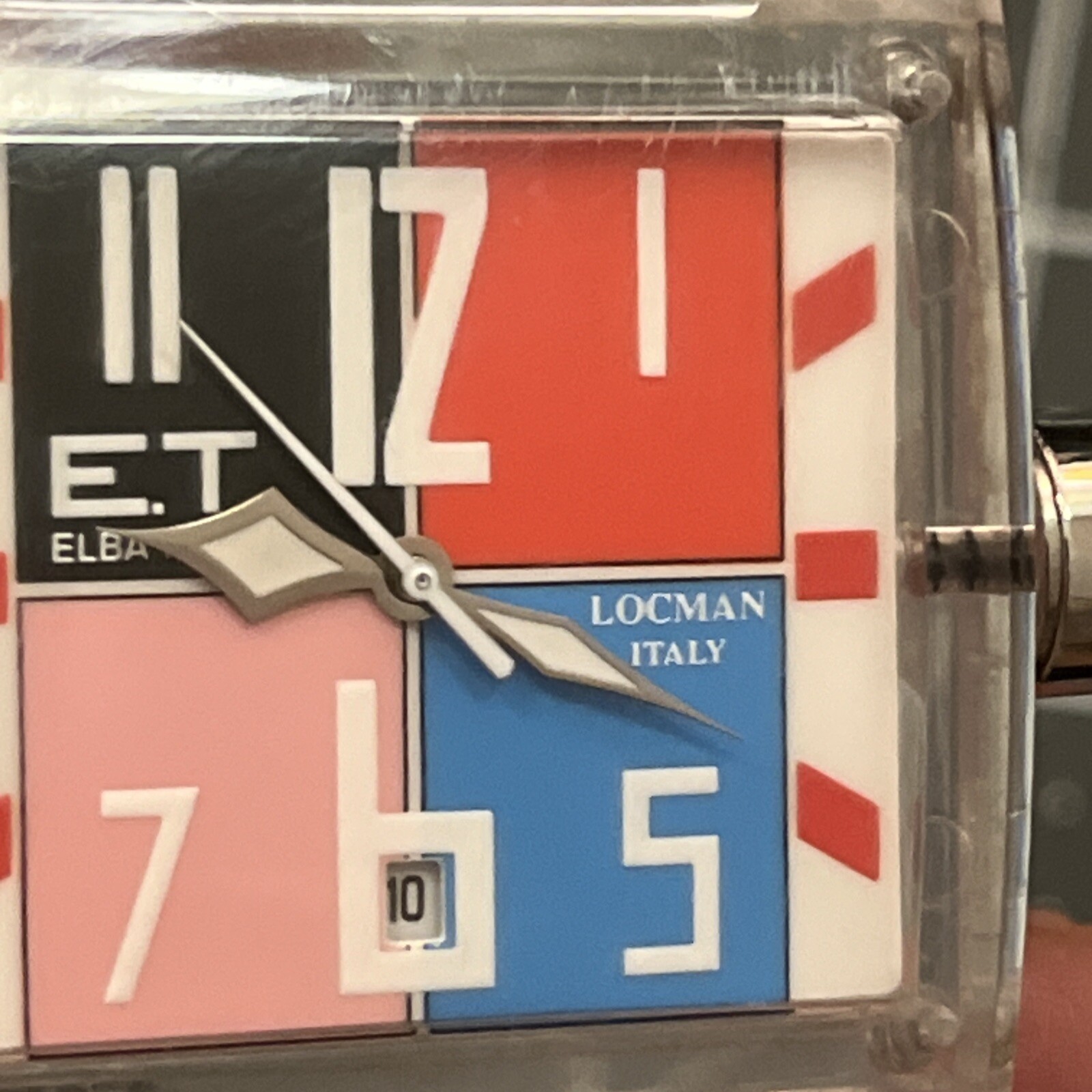 ELBA TEAM ET380 LOCMAN WATCH in Black/White/Red/Blue/Pink Black Band NEW battery