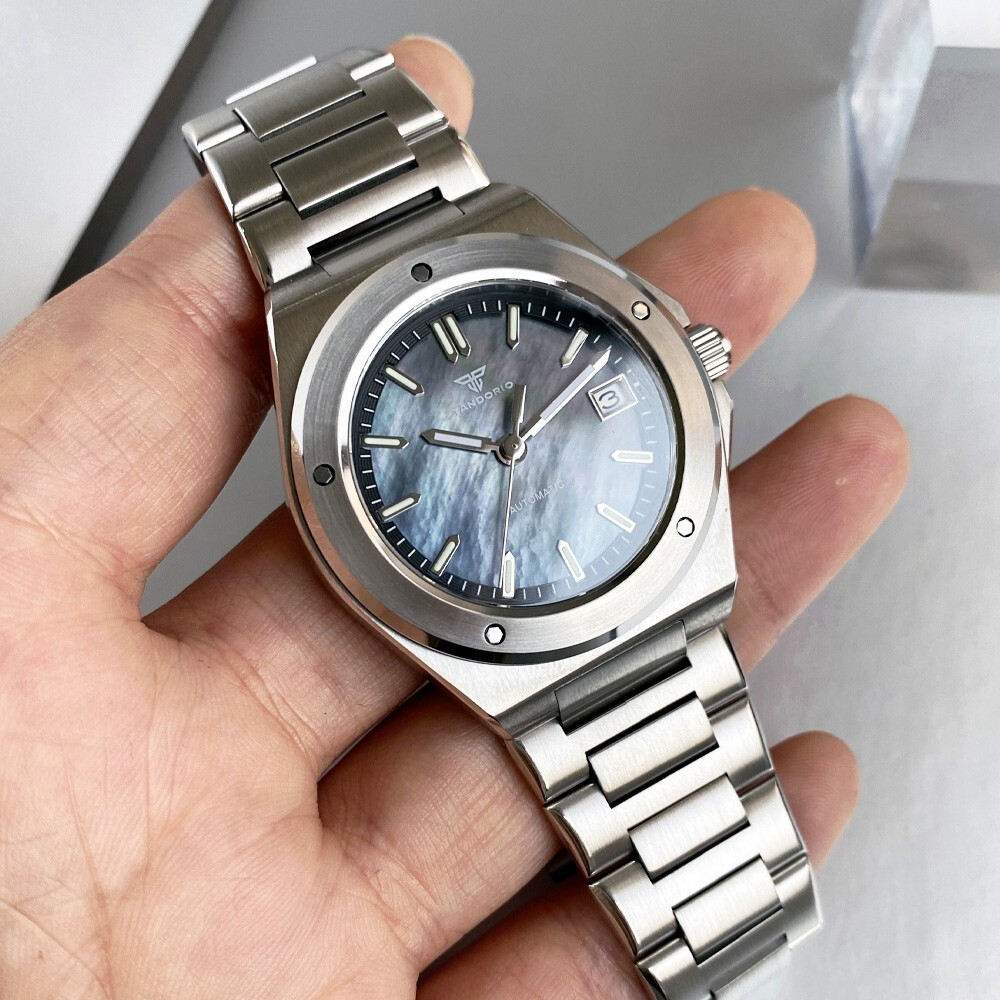 Tandorio 2025 New MOP Business NH35A Automatic Men Sapphire Glass Watch