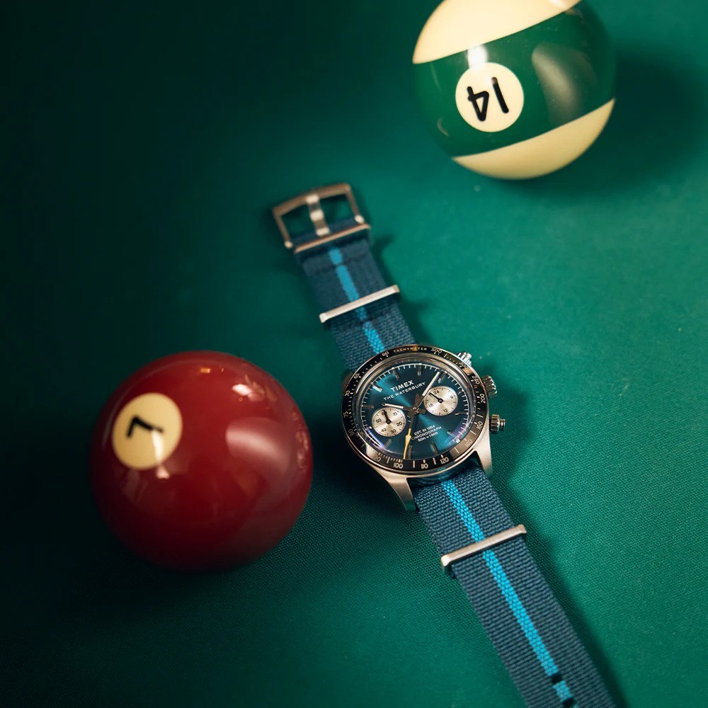 Timex Blue Mens Chronograph Watch Waterbury Heritage TW2Y39000