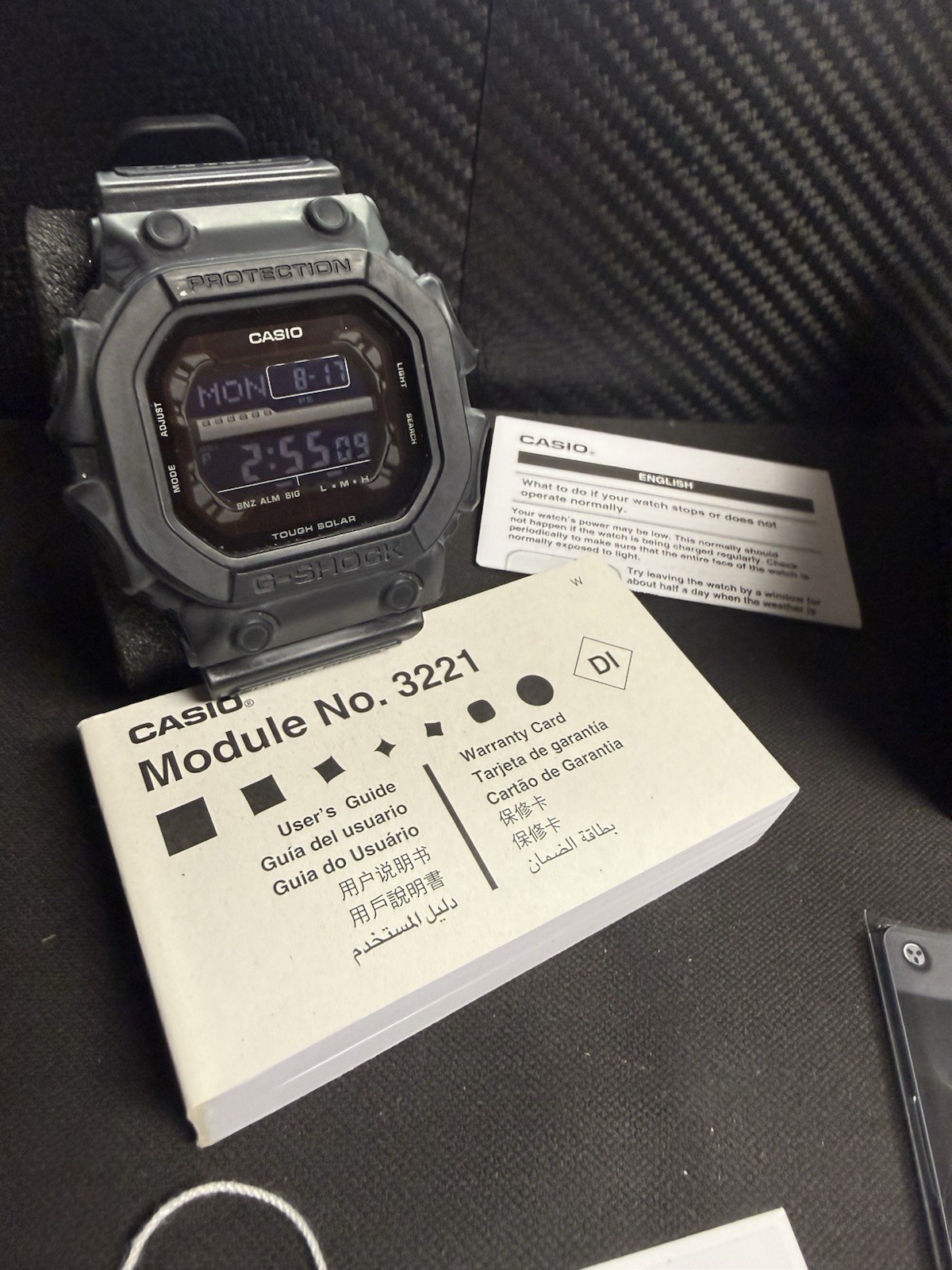 Casio G-SHOCK GX-56BB-1DR Men’s Tough Solar Digital Black Resin -Full Kit – KING