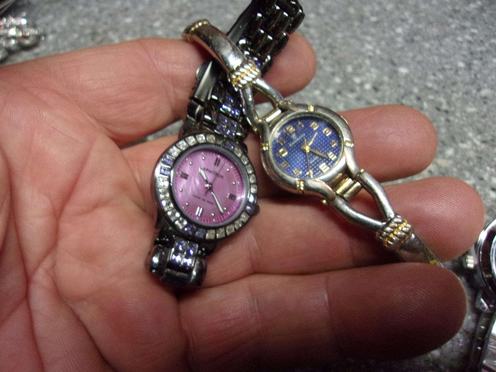 B629 pair of older watch wrist watch lot Armitron and celebrity