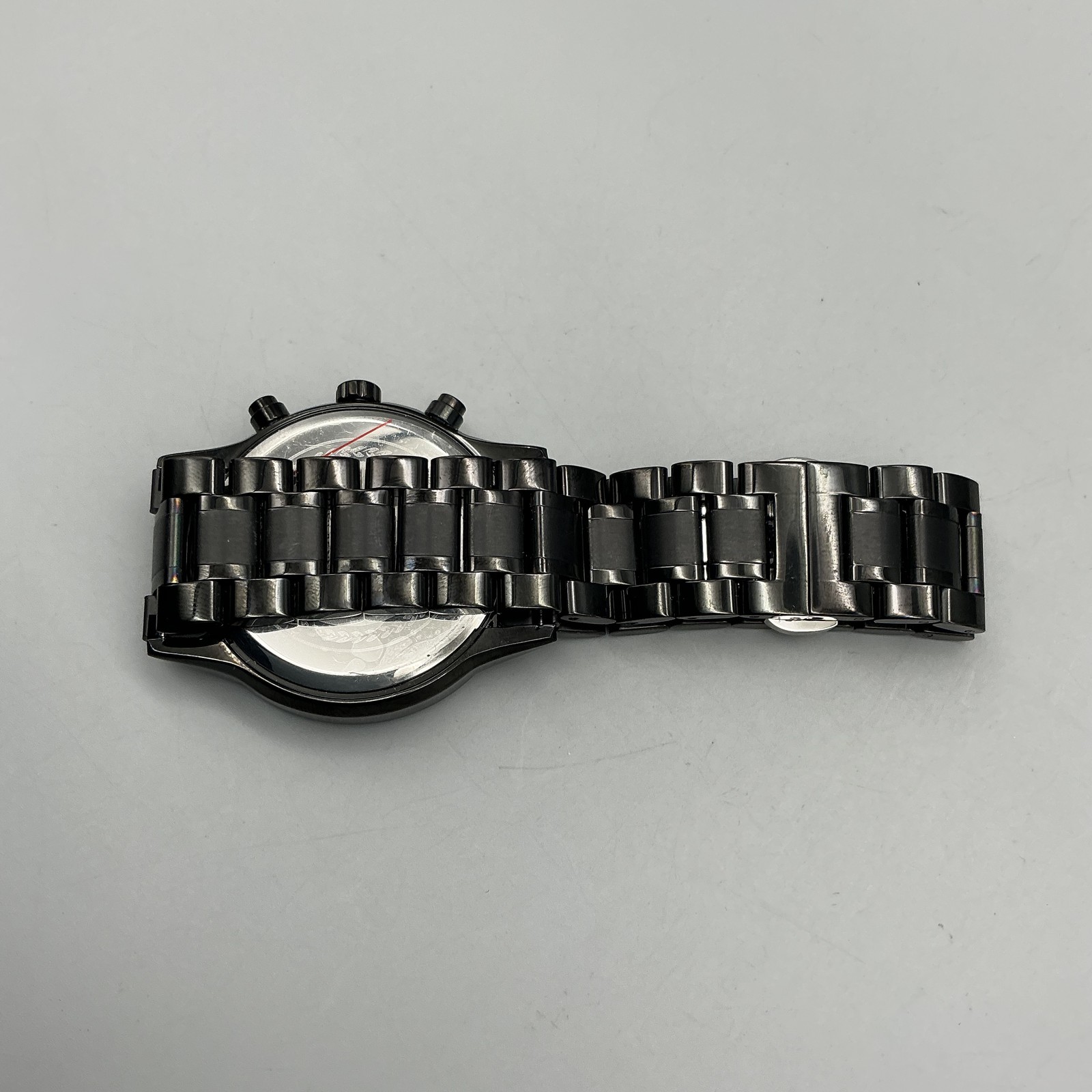 CRRJU Mens Watch 42mm Black Dial Black Stainless Chronograph Date 2214 8.25″