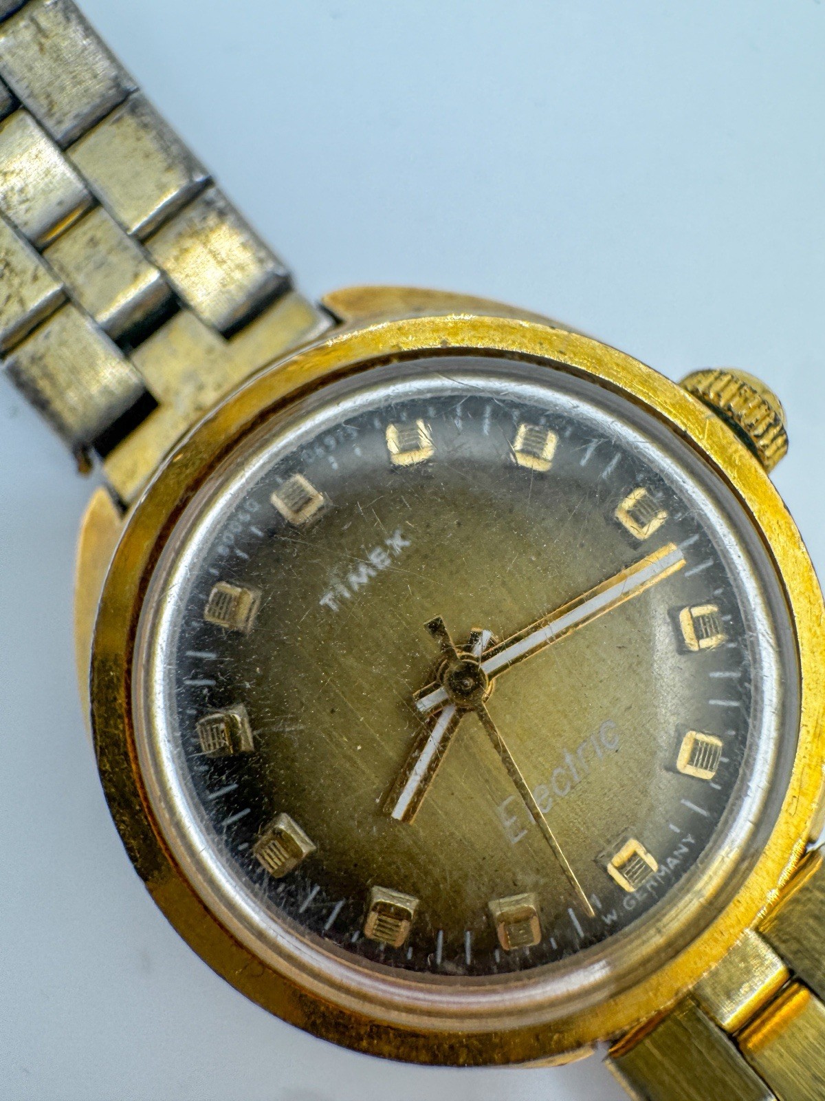 Vintage Timex Electric Ladies Watch Gold Tone West Germany Parts Repair