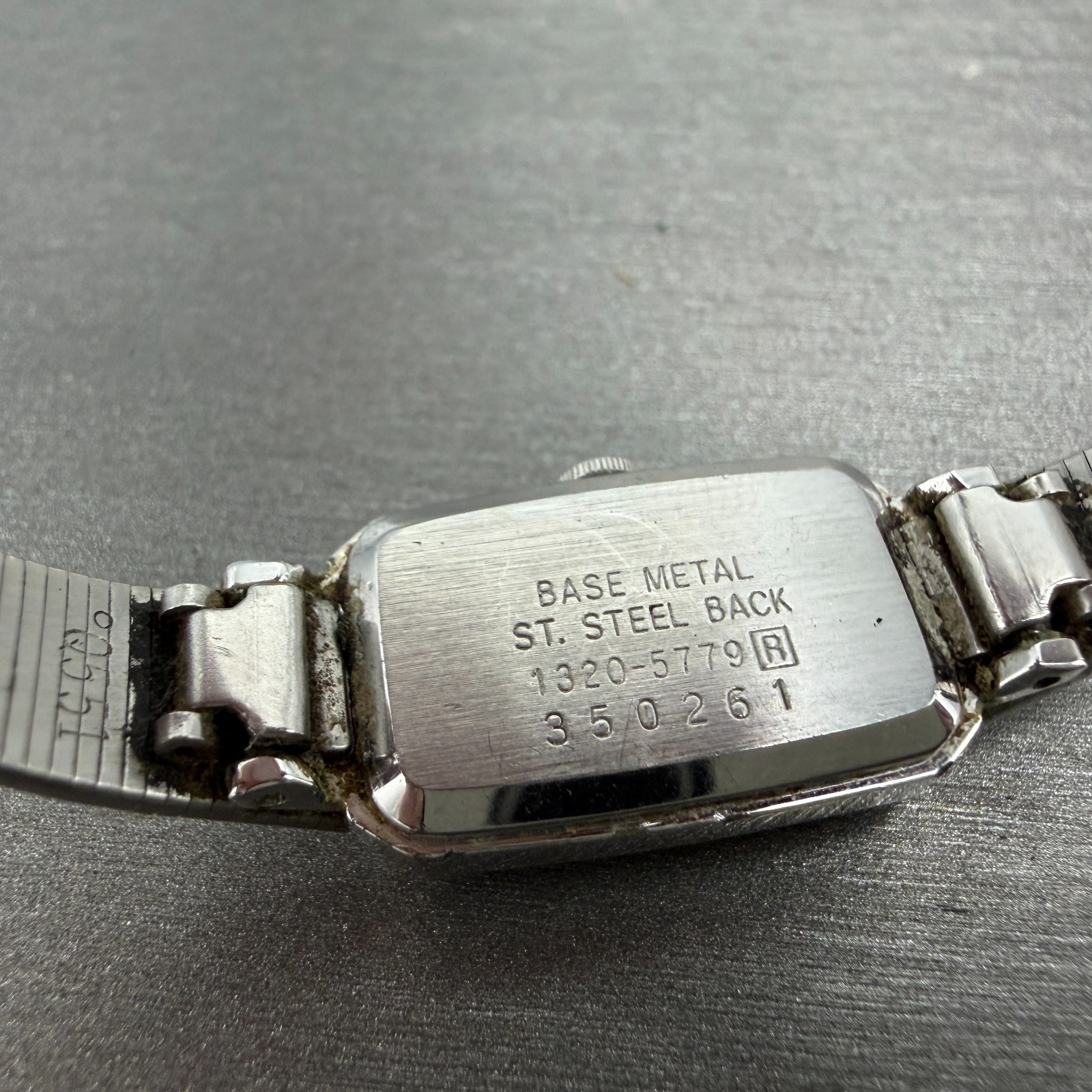 Seiko Watch Women 13mm Silver Dial Silver Tone Rectangle 1320-5779 New Battery7