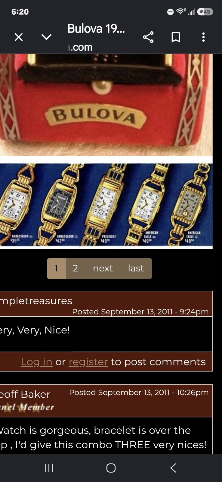 Bulova American Eagle Art Deco Vintage 1930s Gold Filled Manual Wristwatch