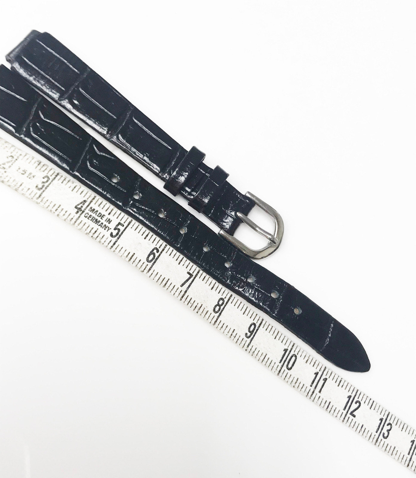 Generic Brand New Black Tone 10mm Genuine Leather Watch Band