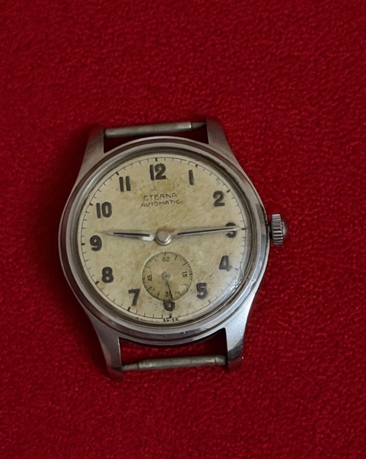 Vintage WW2 ETERNA Automatic Bumper Military Men’s Watch Cal 835 32 mm