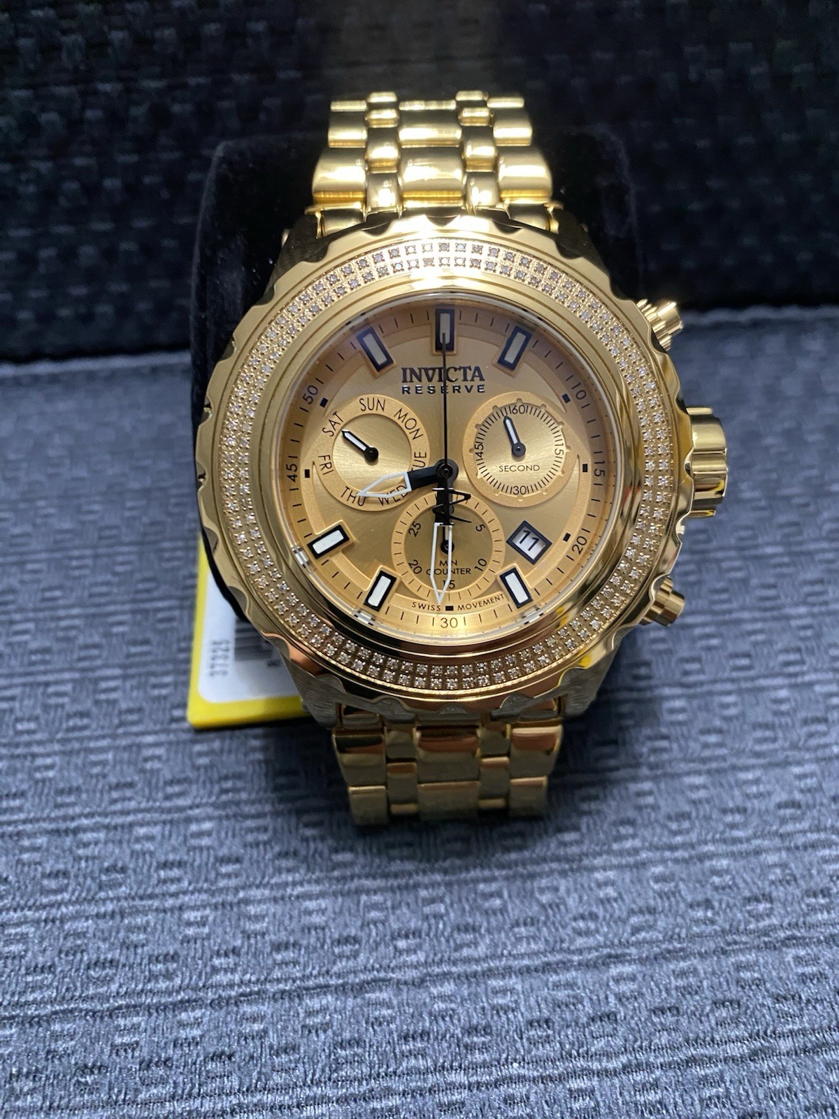Invicta Reserve Subaqua Specialty.71 CTW Diamond Bezel Gold Watch, Model #37325