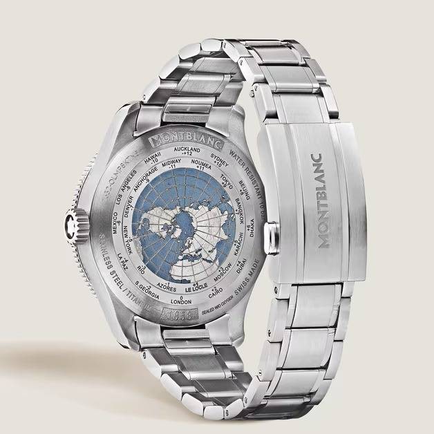 Montblanc 1858 GMT 0 Oxygene Automatic 136523 Blue Steel Men’s Watch