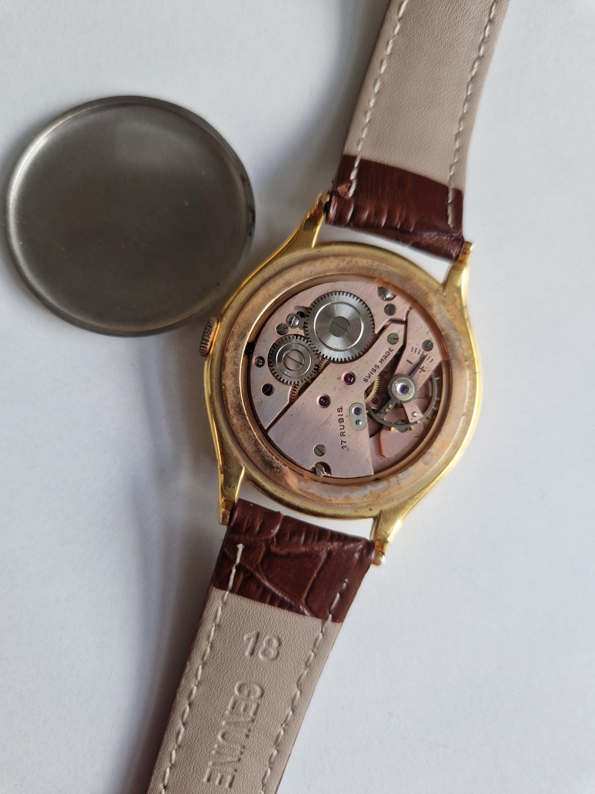 NACAR, 17 jewels, manual wind, AS/Adolph Schild/ 1430, 37 mm, Swiss 1970