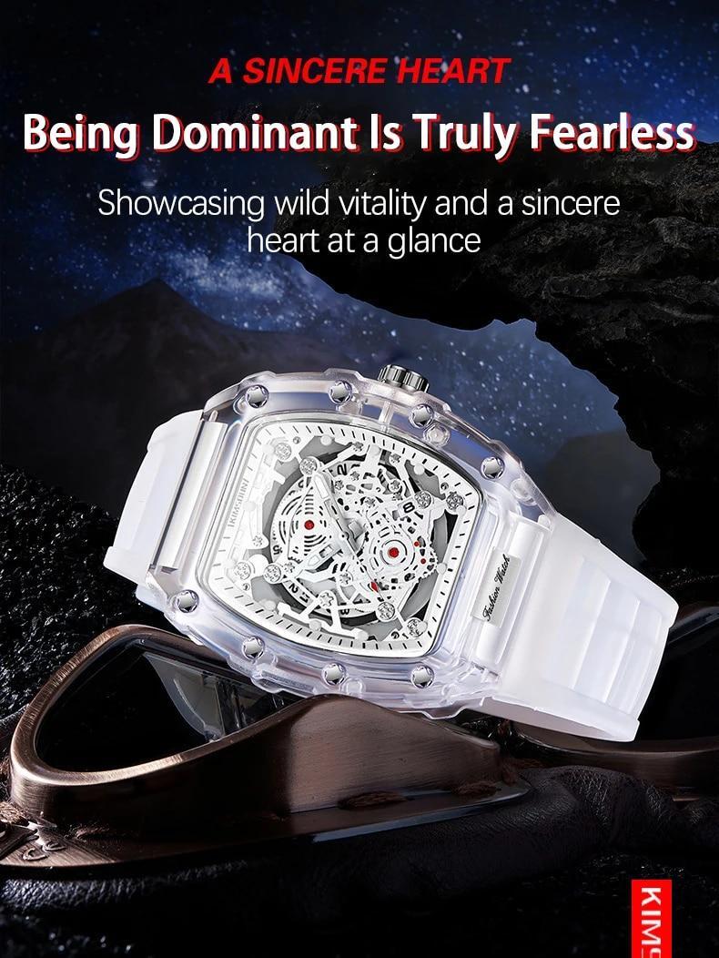 KIMSDUN Transparent Men’s Watch Quartz Wristwatch Luminous Waterproof watch