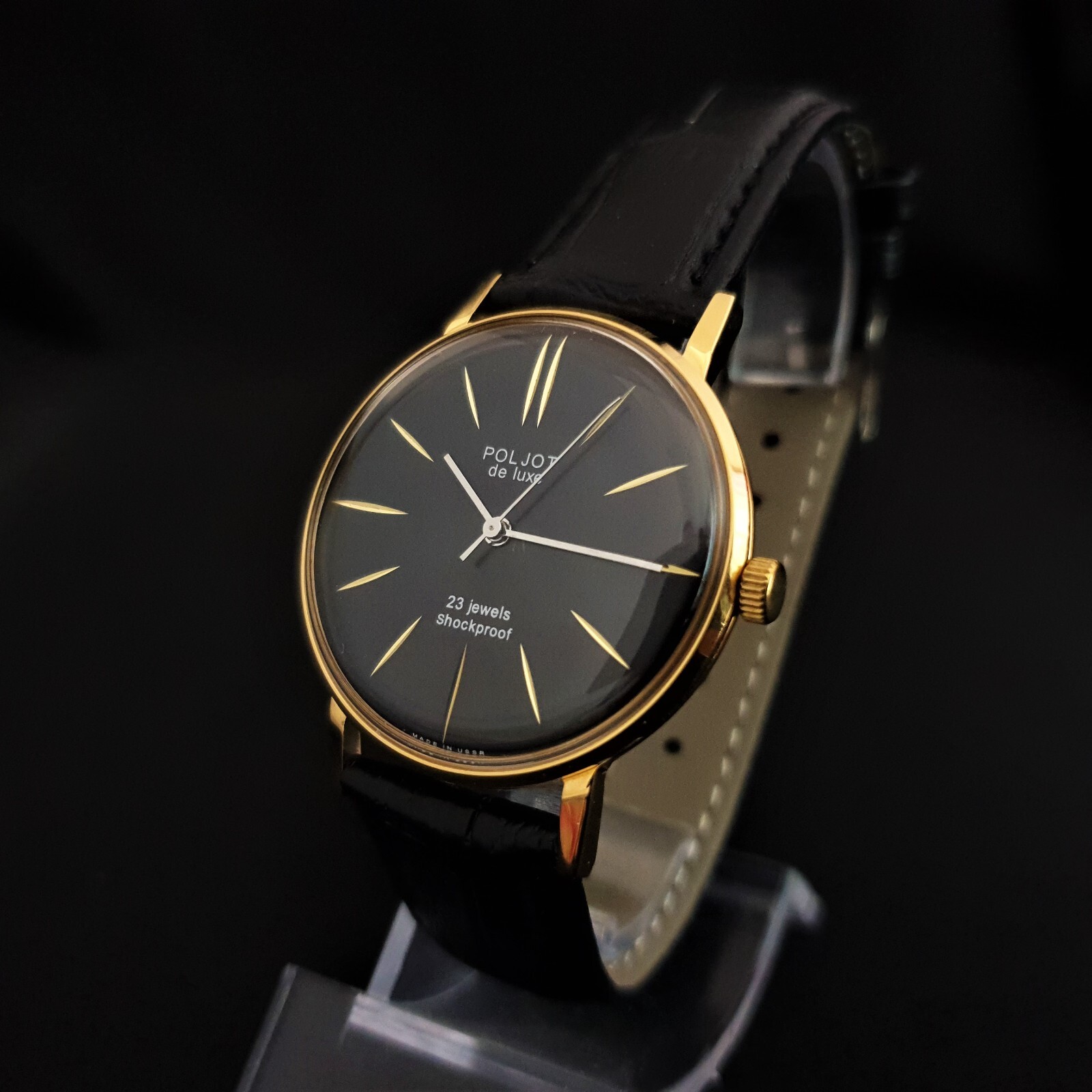Vintage Watch USSR Poljot 2209 De Luxe ULTRA SLIM Men’s Mechanical WristWatch