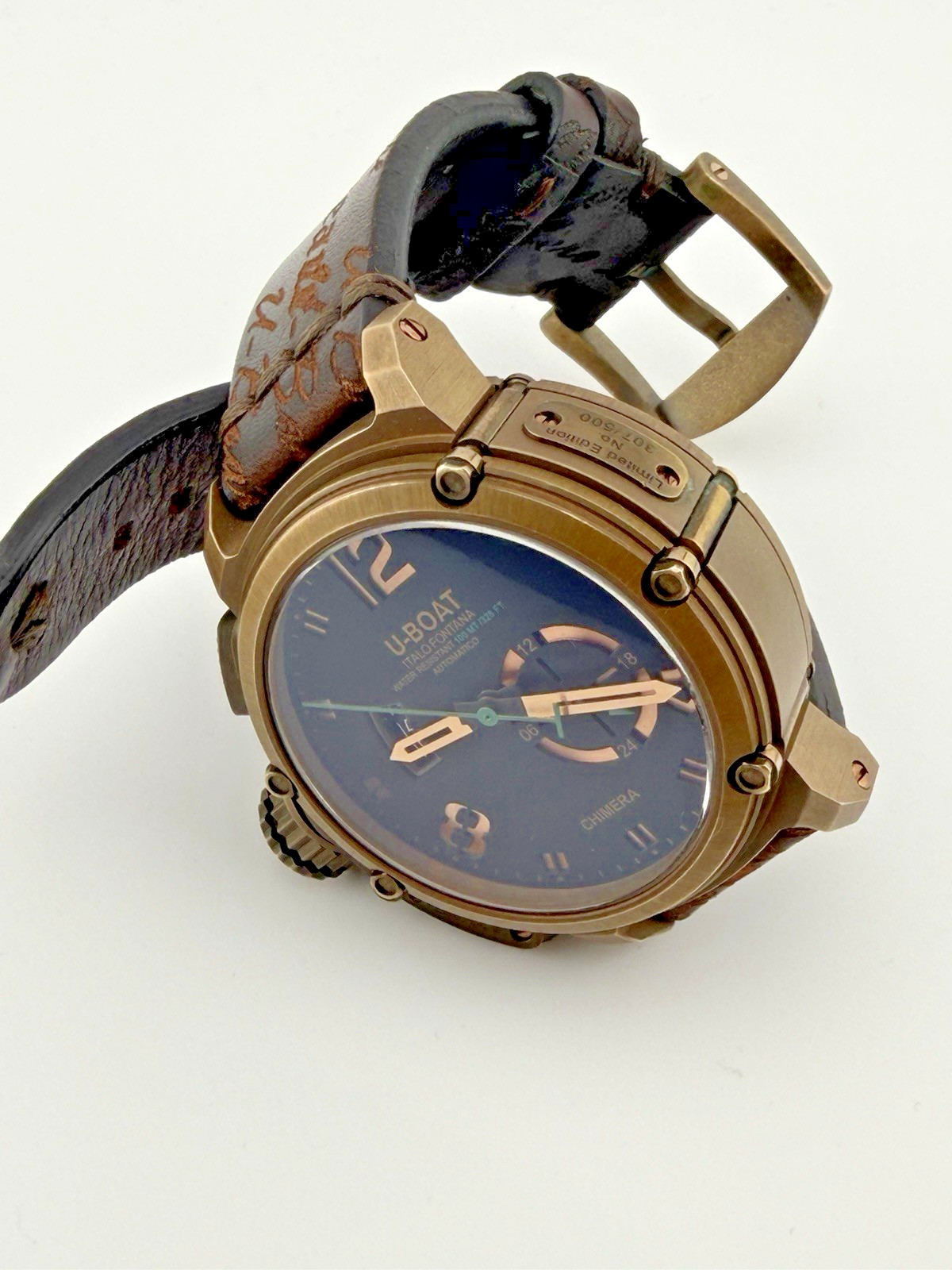 U-BOAT Chimera 46mm Bronze Auto – ETA2824-2 – Brown Leather Strap