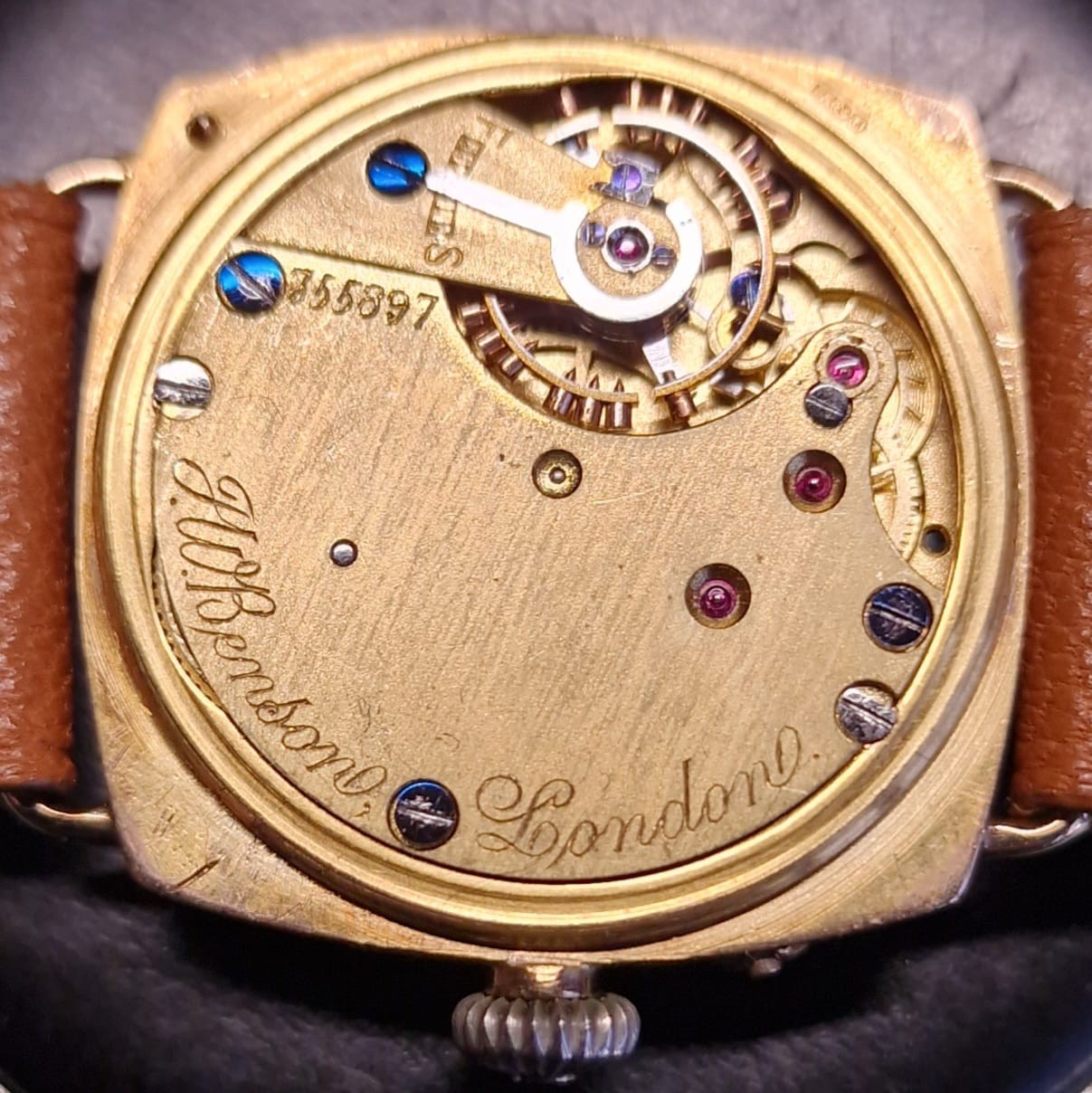 1925 JW Benson Rare All English made Watch with Enamel Dial and Arabic Numerals