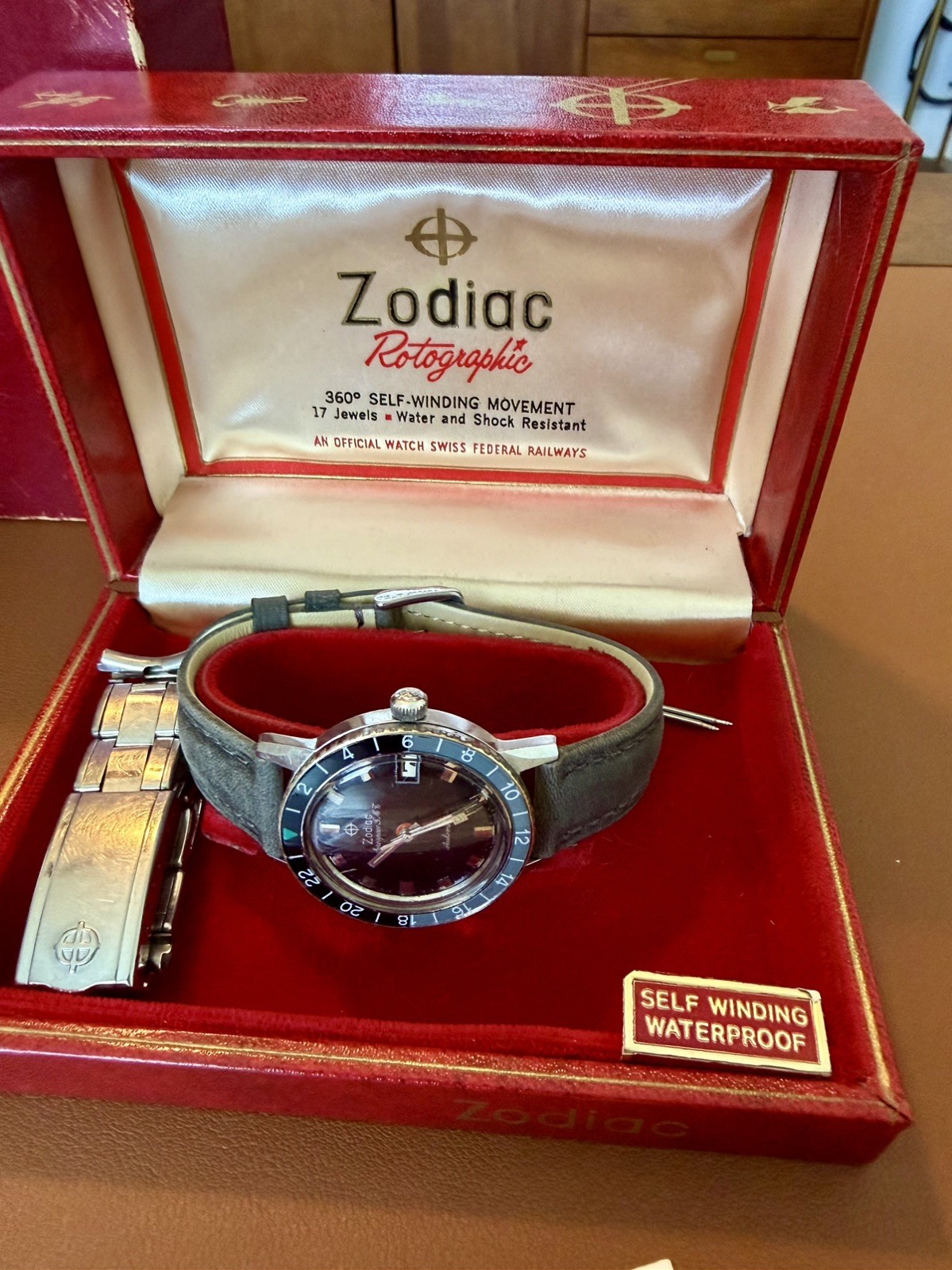 Zodiac Vietnam 2 watch lot Sea Wolf Datographic & Aerospace GMT automatic extras